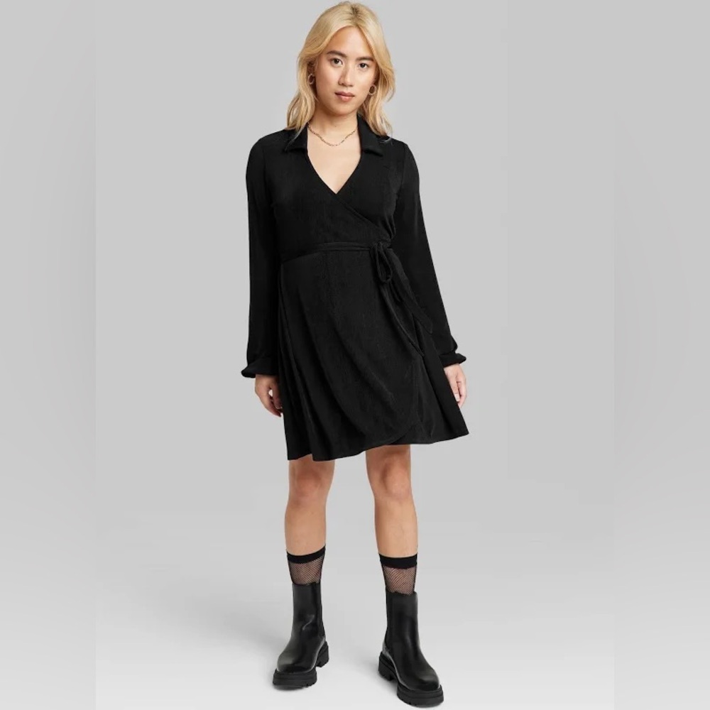 ❥𝕨𝕚𝕝𝕕 𝕗𝕒𝕓𝕝𝕖: Collared, Tie Waist, Balloon Sleeve Dress